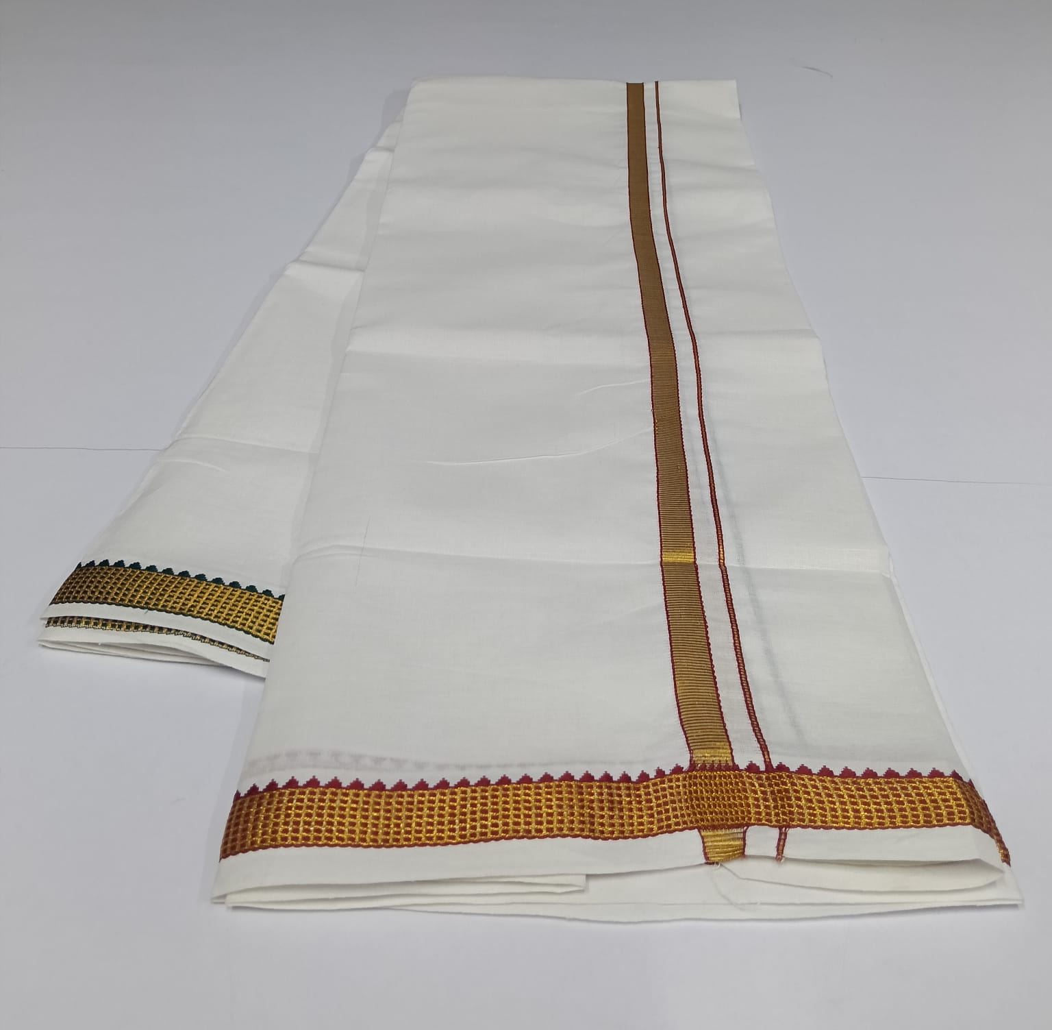 01_2 meter-006 - 1 inch - Meenakari dhothi