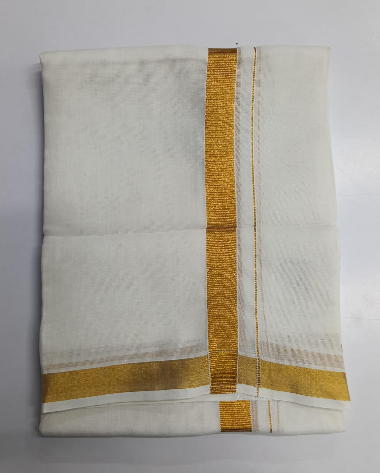 8-MULAM-020 - 8mlm - Pure Cotton_Gold Zari Border