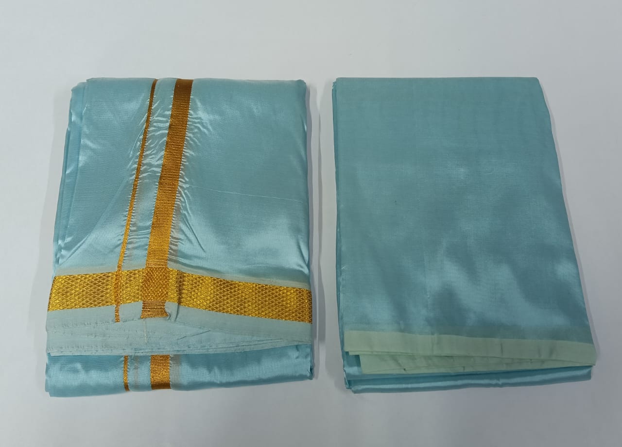 AP12 - 1 inch - Art silk 8 MULLAM VESTI+2METER SHIRT BIT
