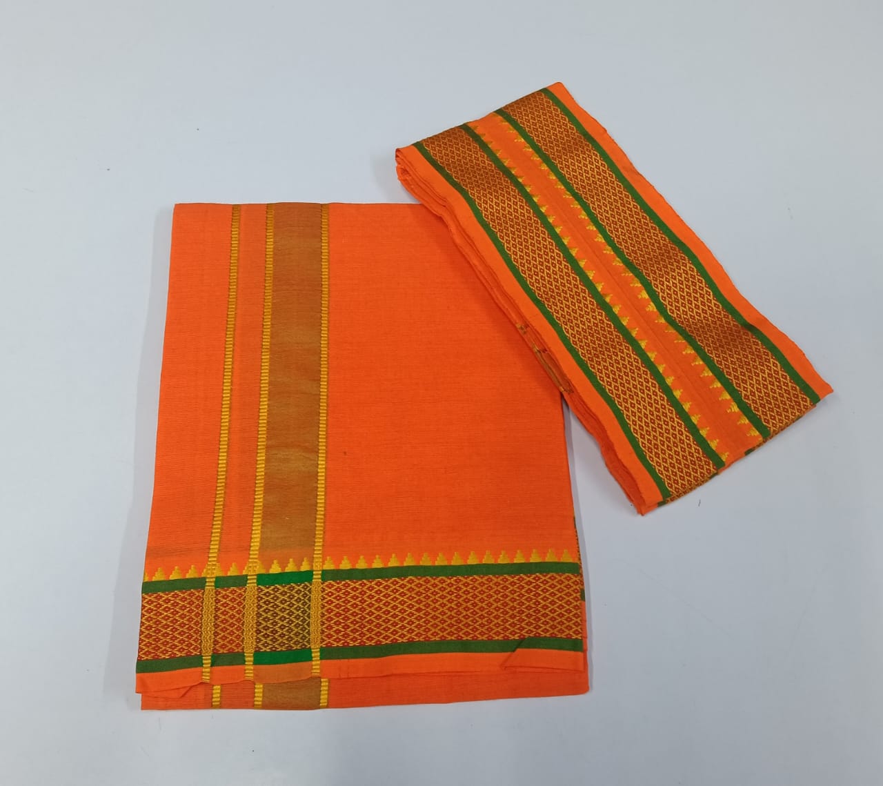 COTTON-COLOR-DHOTIS-005 - 2 inch - Thread Border