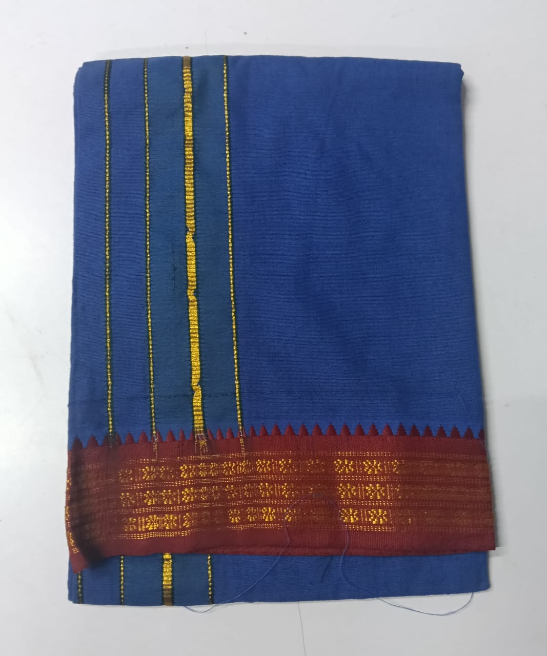 COTTON-COLOR-DHOTIS-010 - 2 inch - Jaquard Border