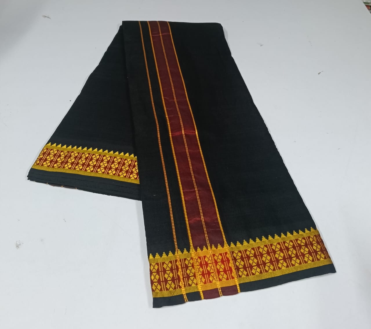COTTON-COLOR-DHOTIS-023 - 2 inc - Pettu Border