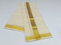 PURE-SILK-AND-HANDLOOM-DHOTIS-002 - 1 inch - Textured Zari Border