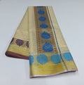 TISSUE-COTTON-9-5-006 - 9x5 - Karbaga virutcham design Tissue Dhothi