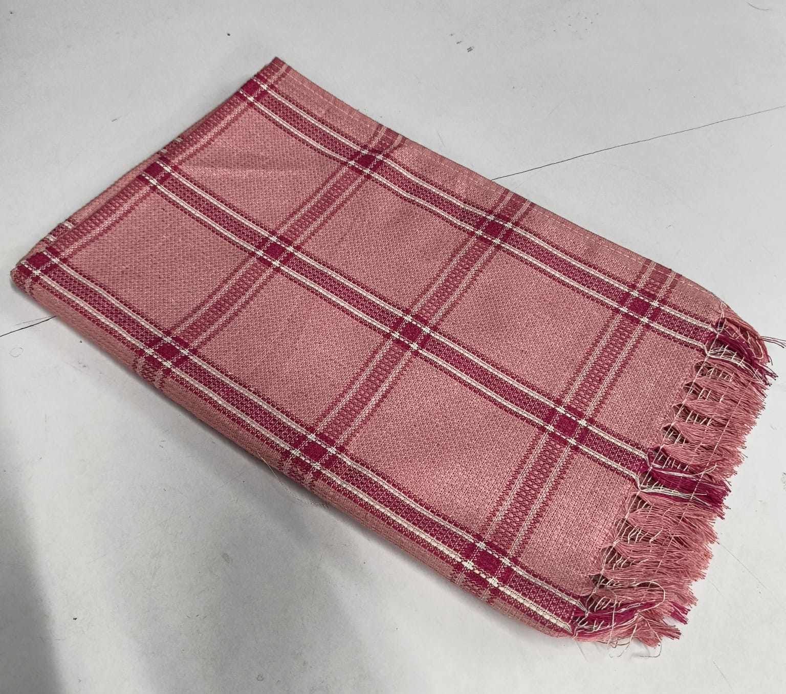 Towel_05 - Checked Towel - Pink