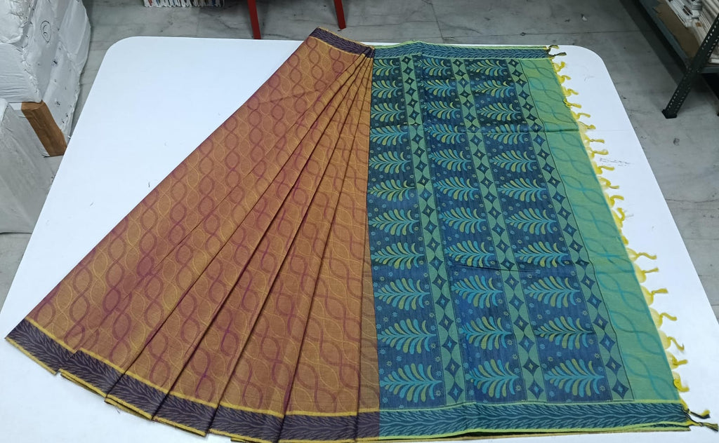 COTTON- Embosed - SAREES-016- Cotton Saree