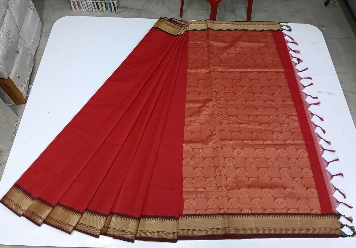 COTTON- Embosed - SAREES-019 - Cotton Saree