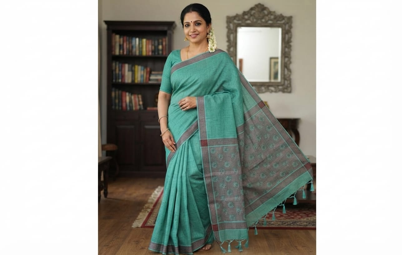 COTTON- Embosed - SAREES-013- Cotton Saree