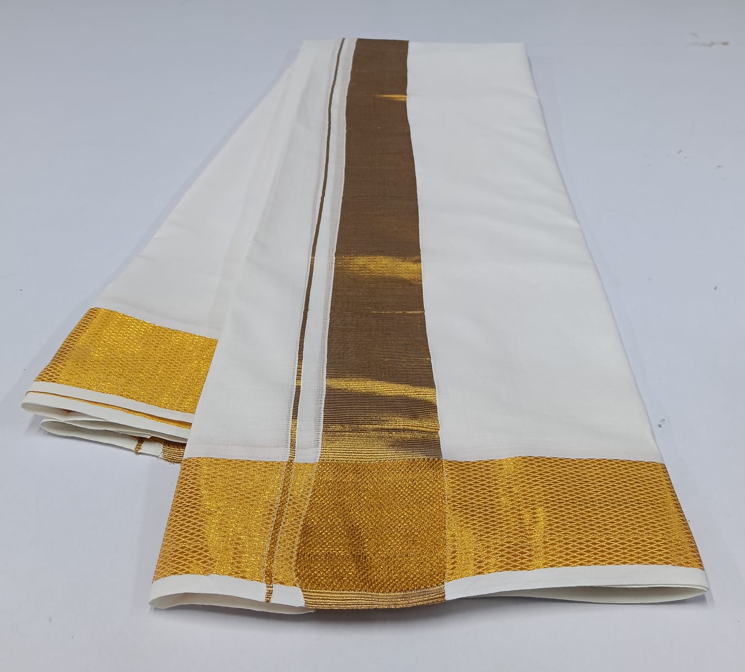 8-MULAM-035-Pure Cotton_Gold Zari Border