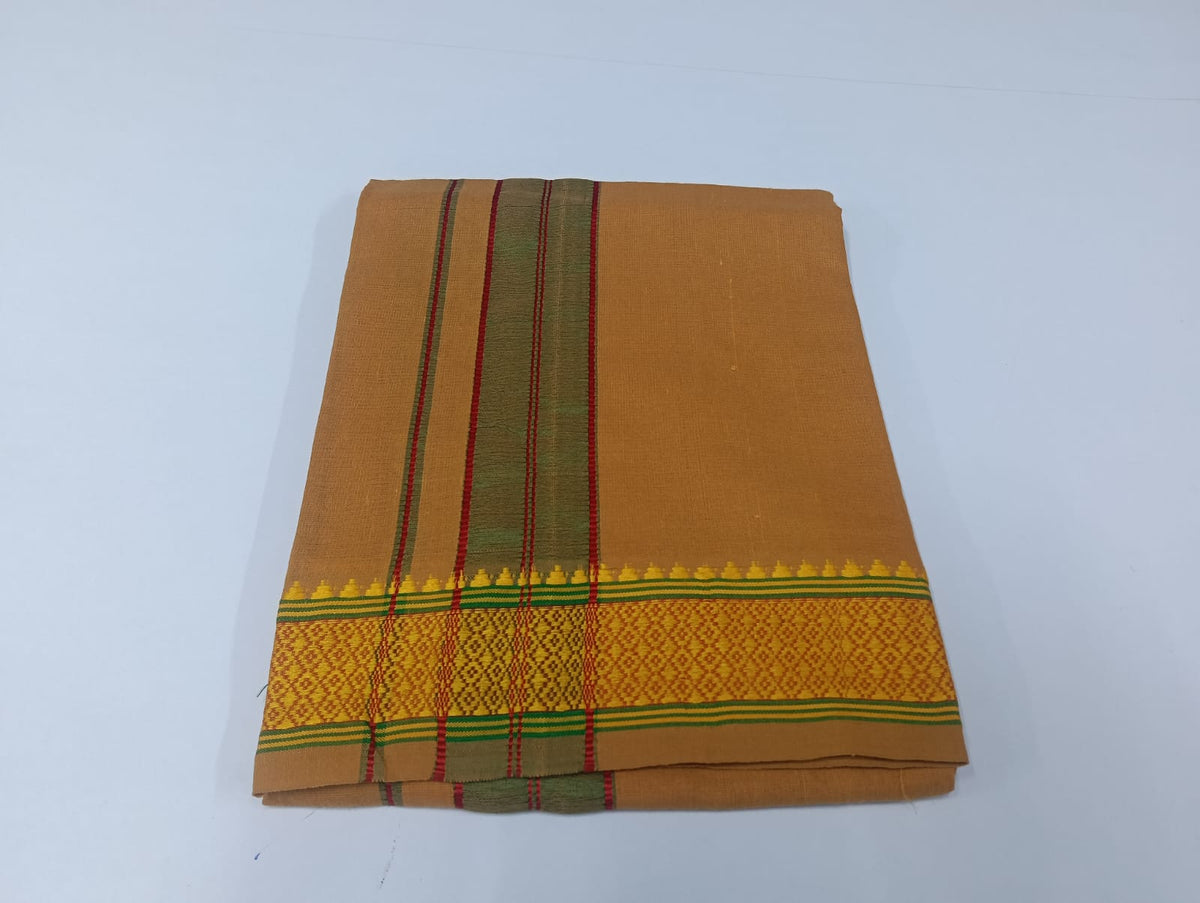 COTTON-COLOR-DHOTIS-09 - 2 inch - Jaquard Border