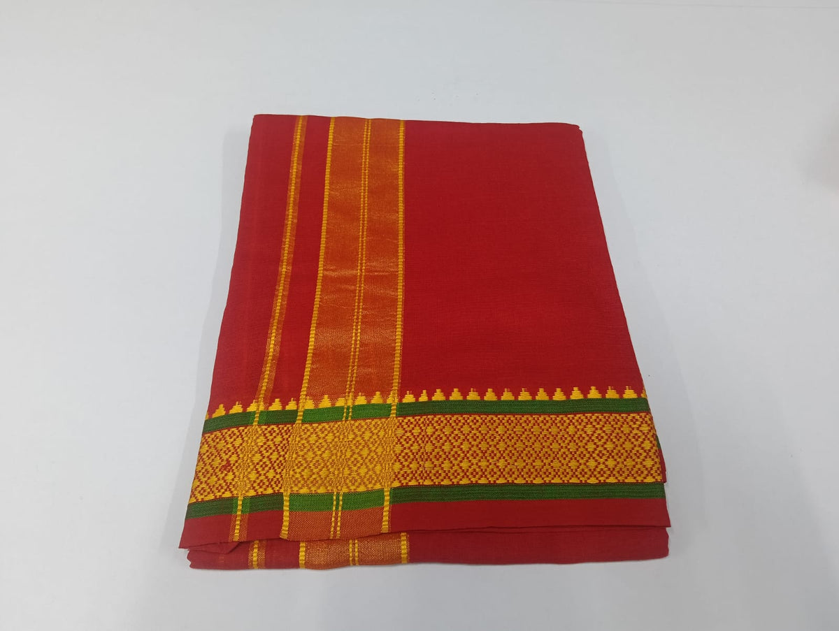 COTTON-COLOR-DHOTIS-011 - 2 inch - Jaquard Border