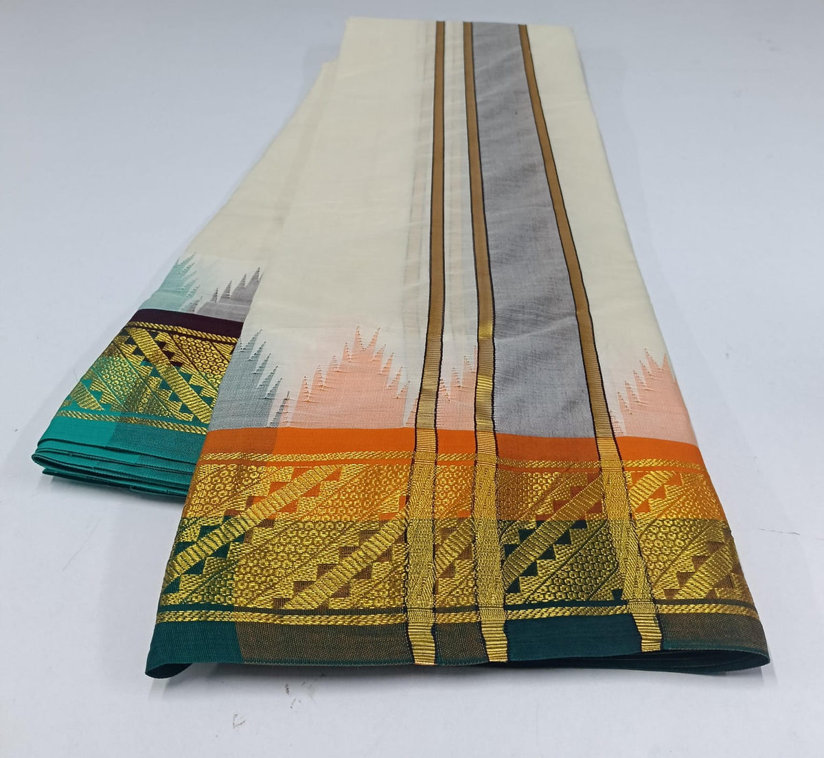 10x6_JQ-08 - 7 inch - Namadhari_Vaishnava_ Premium Dhothi